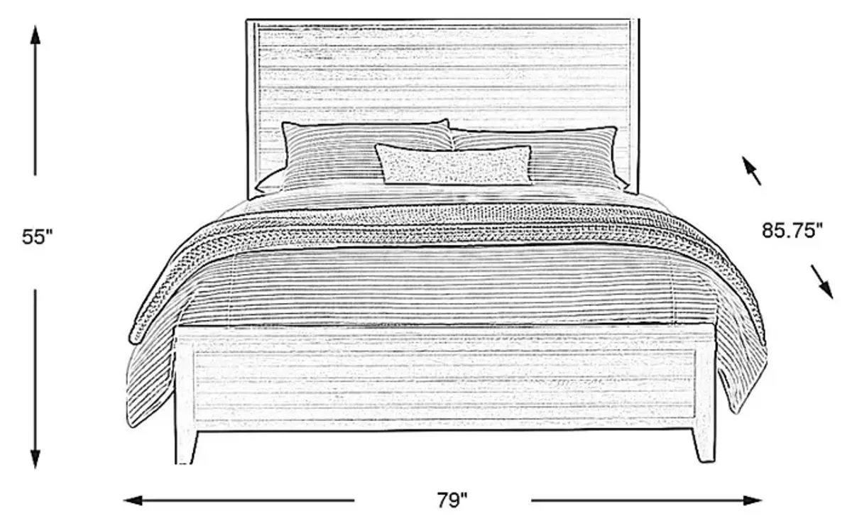Ellenbrook Brown 3 Pc King Panel Bed