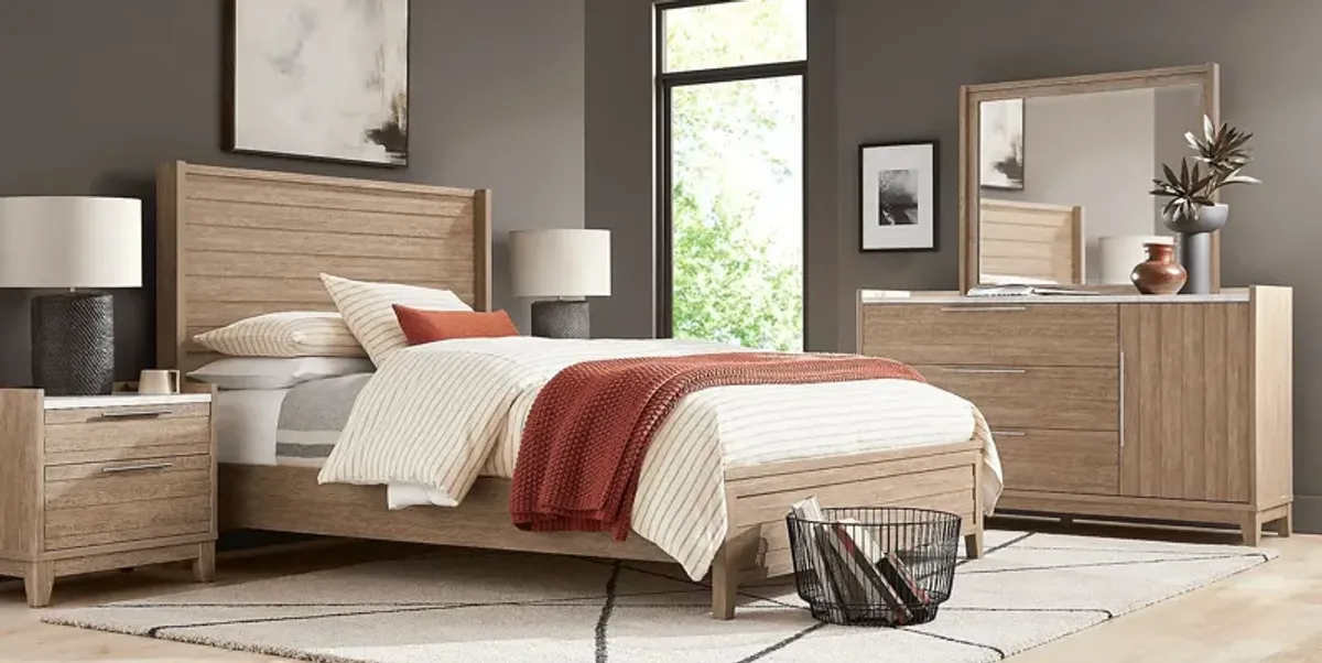 Ellenbrook Brown 3 Pc King Panel Bed