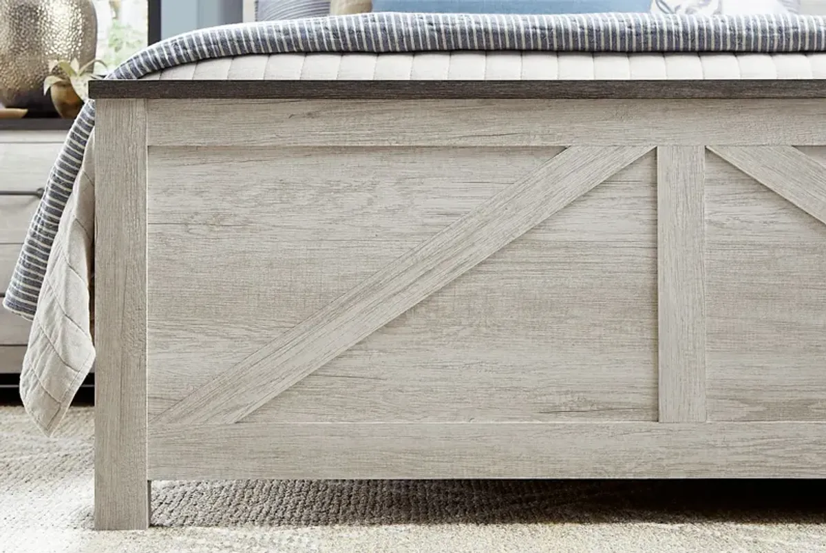 Abilene White 3 Pc King Panel Bed