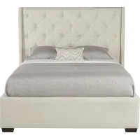 Alison Oatmeal 3 Pc King Upholstered Bed