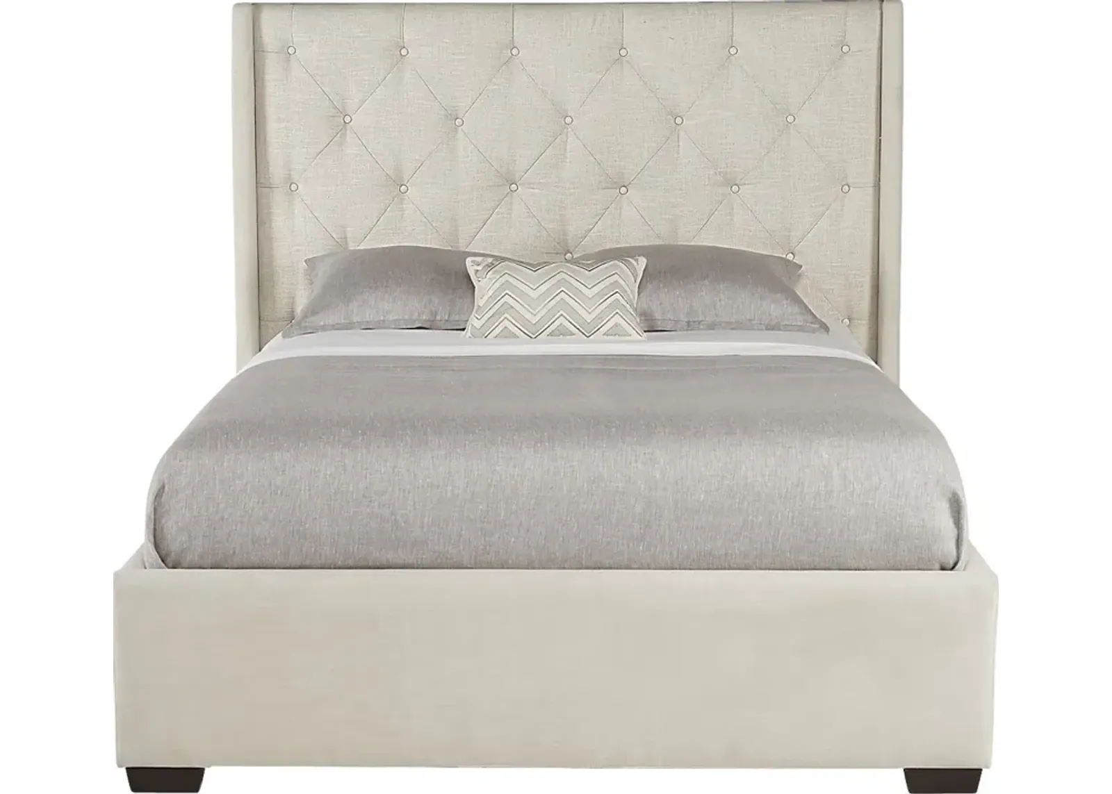 Alison Oatmeal 3 Pc King Upholstered Bed