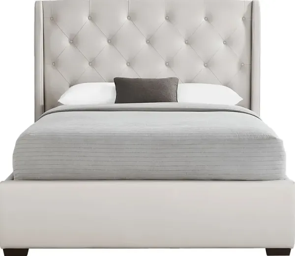 Alison II Light Gray 3 Pc King Upholstered Bed