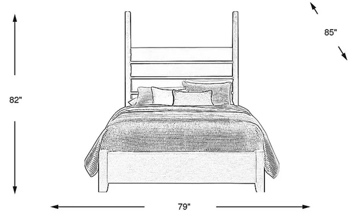 Copperline Black 3 Pc King Poster Bed