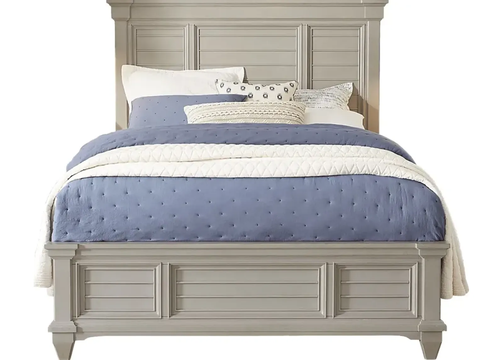 Hilton Head Gray 3 Pc King Panel Bed