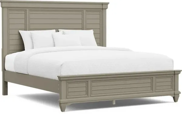 Hilton Head Gray 3 Pc King Panel Bed