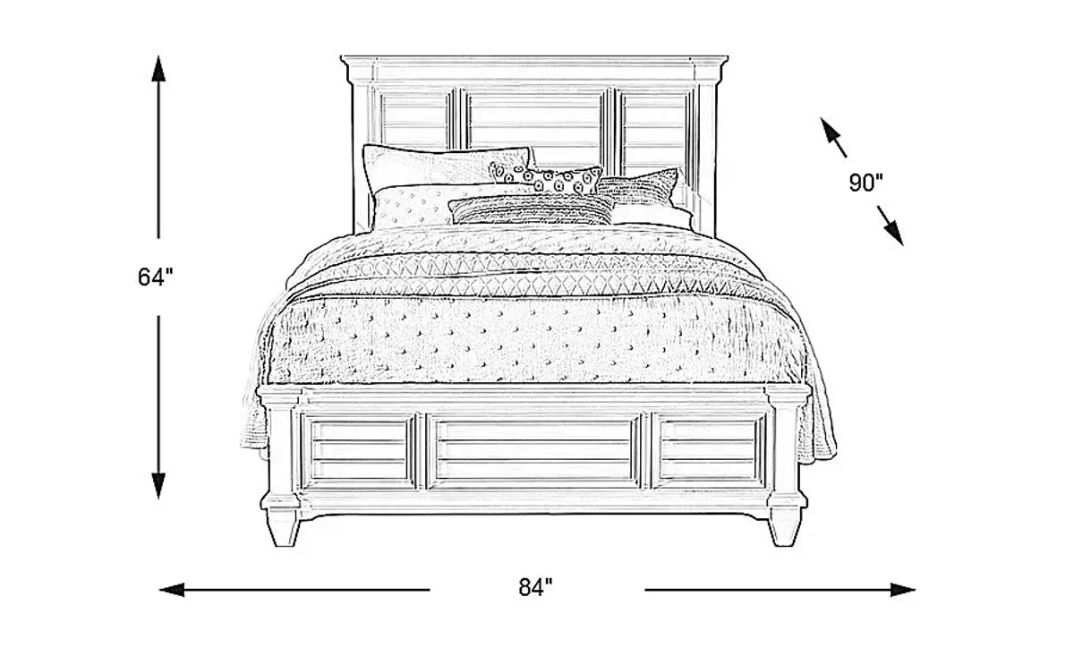 Hilton Head Mint 3 Pc King Panel Bed