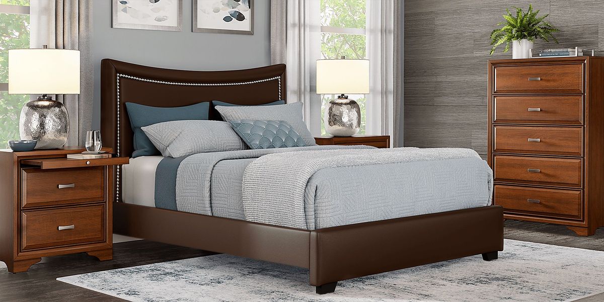 Genoa Brown 3 Pc King Bed