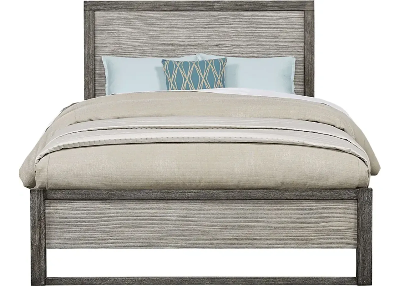 Abbott Gray 3 Pc King Panel Bed