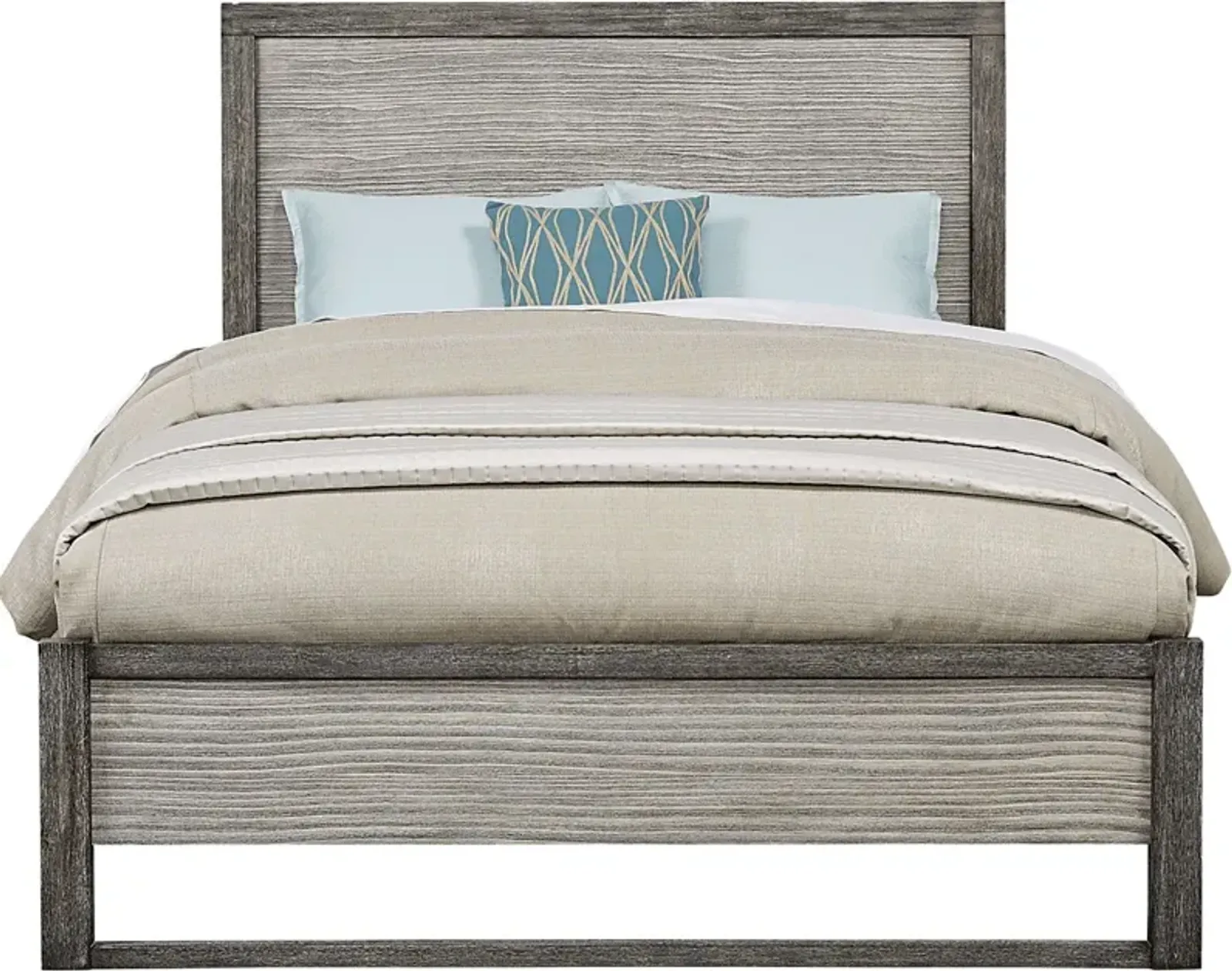 Abbott Gray 3 Pc King Panel Bed