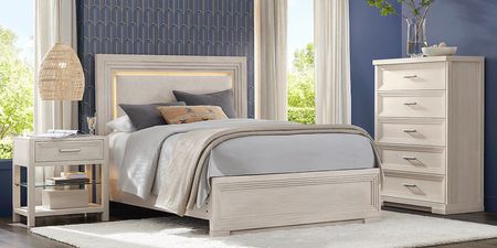 Royal Park Ivory 3 Pc King Panel Bed
