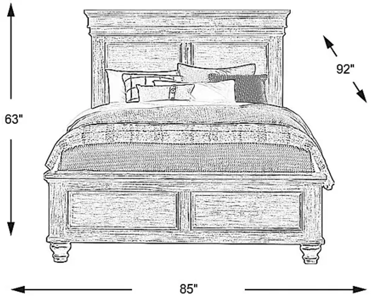 Lake Town Gray 3 Pc King Panel Bed