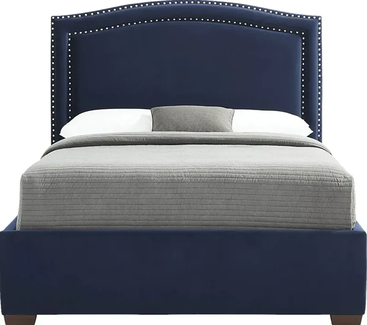 Loden II Blue 3 Pc King Upholstered Bed