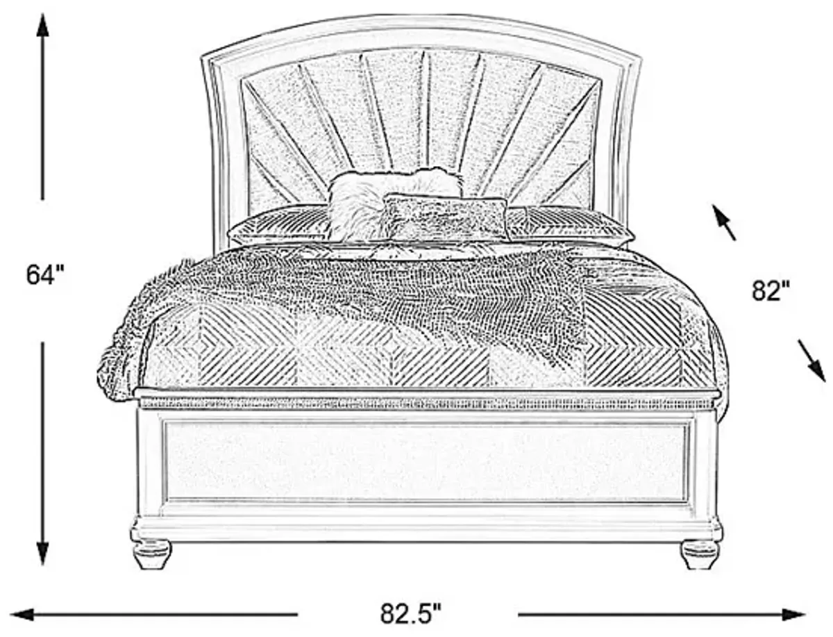 Starlet Lane White 3 Pc King Bed