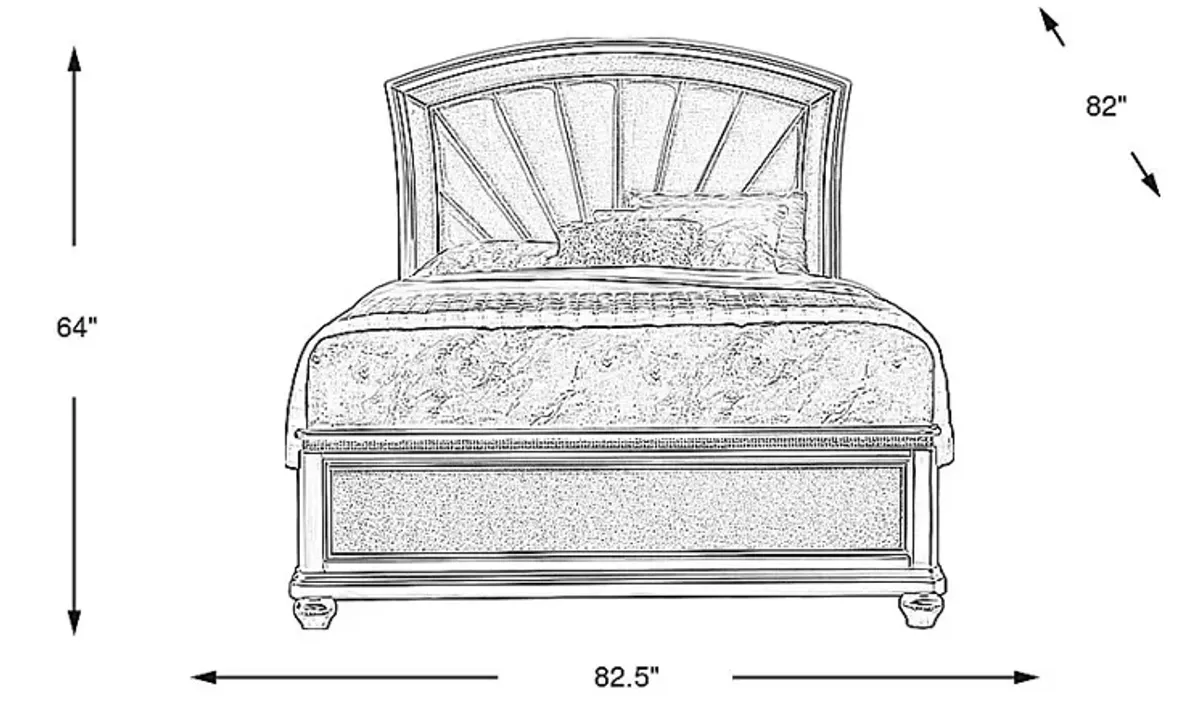 Starlet Lane Silver 3 Pc King Bed