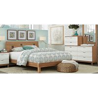 Gardenia Pecan 3 Pc King Platform Bed
