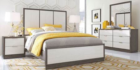 Everson Gray 3 Pc King Panel Bed