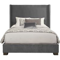 Adrie Gray 3 Pc King Upholstered Bed