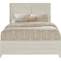 Clarissa White 3 Pc King Panel Bed