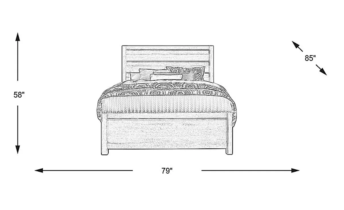 Barringer Place Merlot 3 Pc King Panel Bed