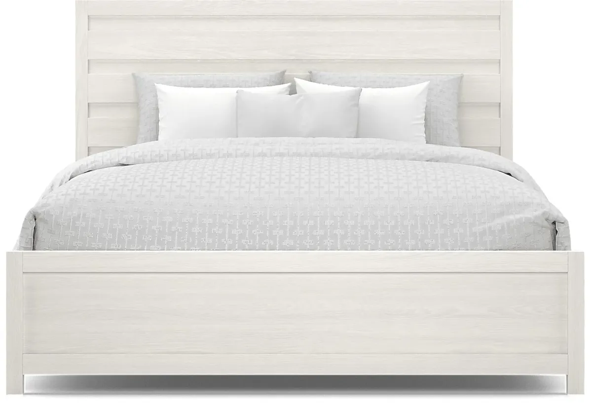 Barringer Place White 3 Pc King Panel Bed