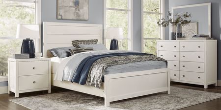 Barringer Place White 3 Pc King Panel Bed