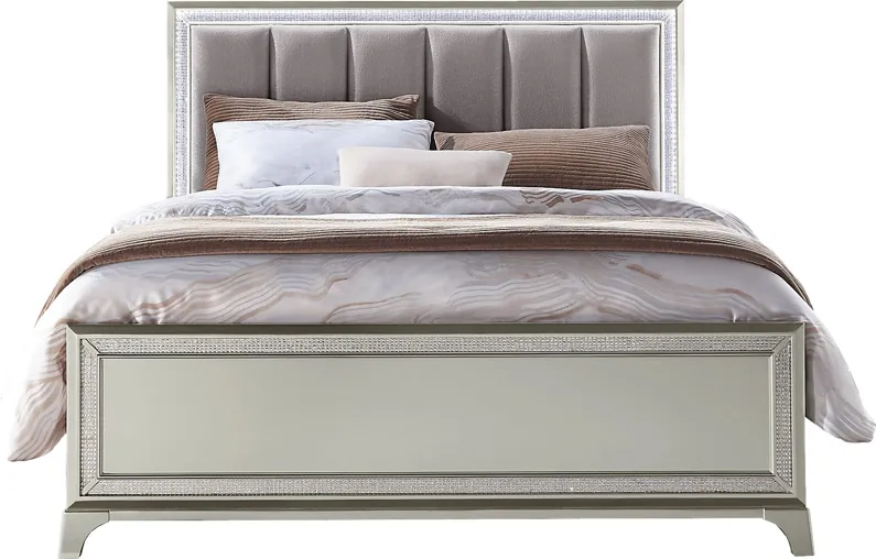 Avery Silver 3 Pc King Bed