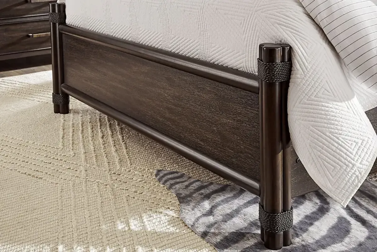 Vineyard Estates Brown 3 Pc King Upholstered Bed