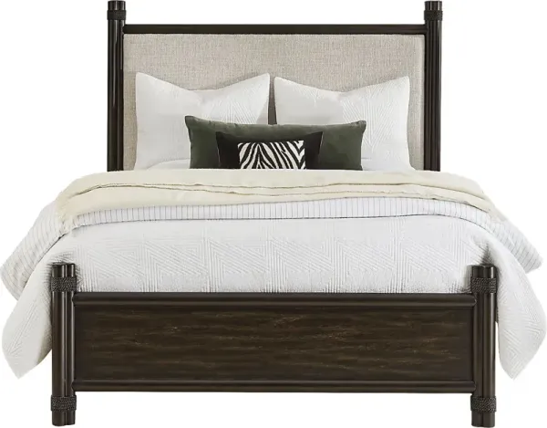 Vineyard Estates Brown 3 Pc King Upholstered Bed