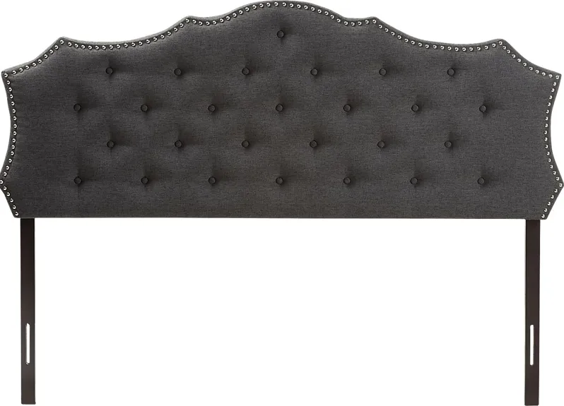 Poppleton Charcoal King Upholstered Headboard