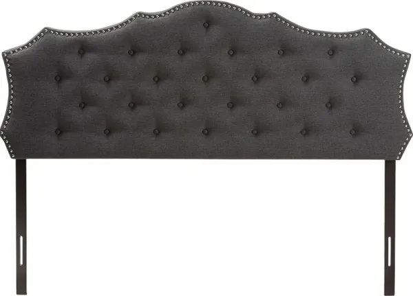 Poppleton Charcoal King Upholstered Headboard