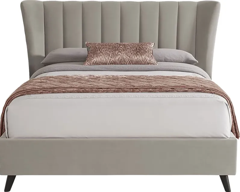 Nanton Park Gray 3 Pc King Upholstered Bed