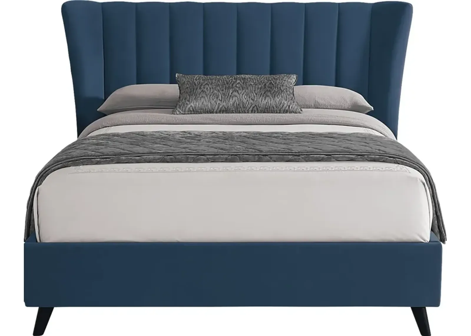 Nanton Park Blue 3 Pc King Upholstered Bed