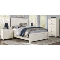 Barringer Place White 3 Pc King Panel Bed