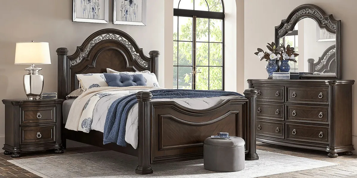 Gallagher Avenue Brown 3 Pc King Panel Bed