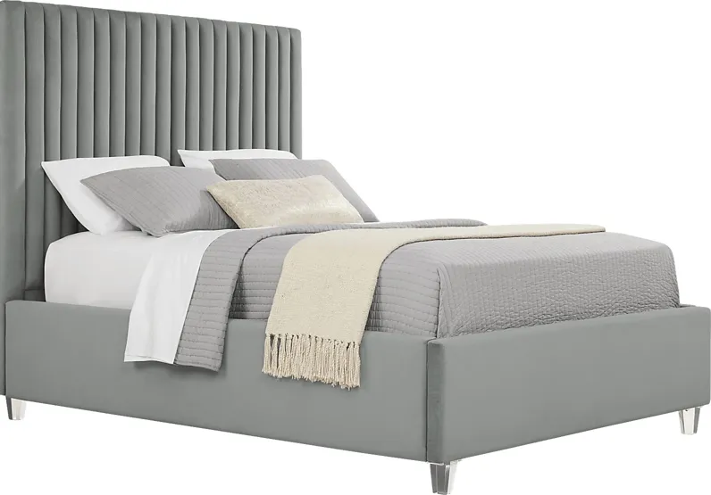 Zada Gray 3 Pc King Upholstered Bed