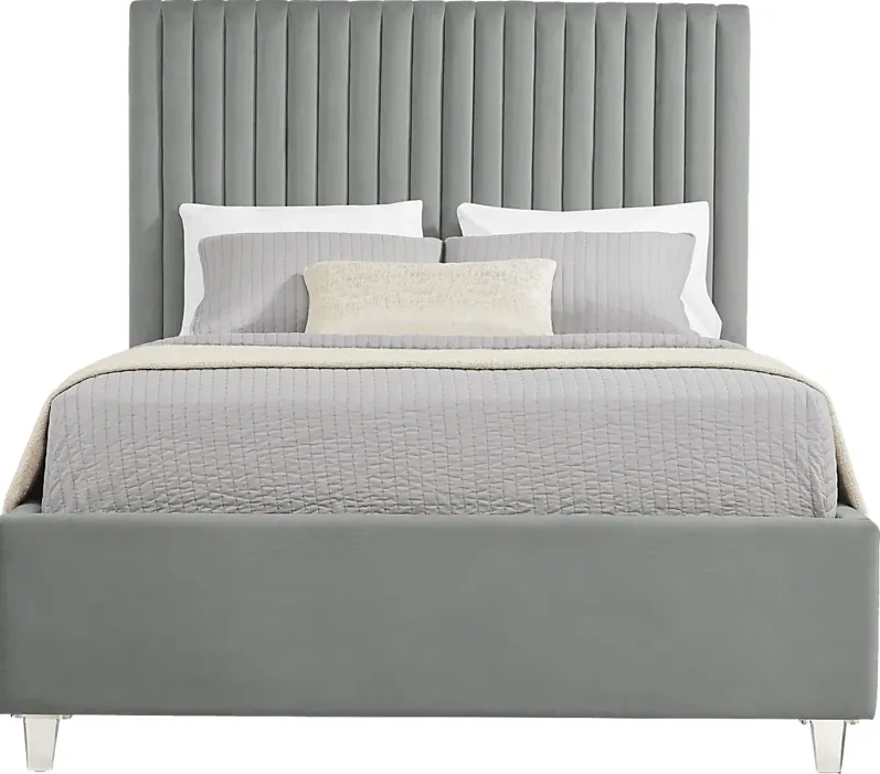 Zada Gray 3 Pc King Upholstered Bed