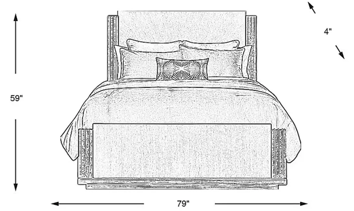 Issabela Caramel 3 Pc King Bed