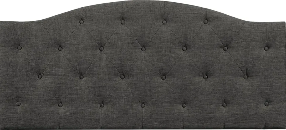 Barnsdale Dark Gray King Upholstered Headboard