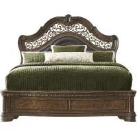 Yorkshire Manor Brown 3 Pc King Panel Bed