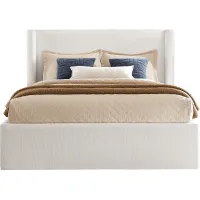 Easton Park White King Upholstered Bed
