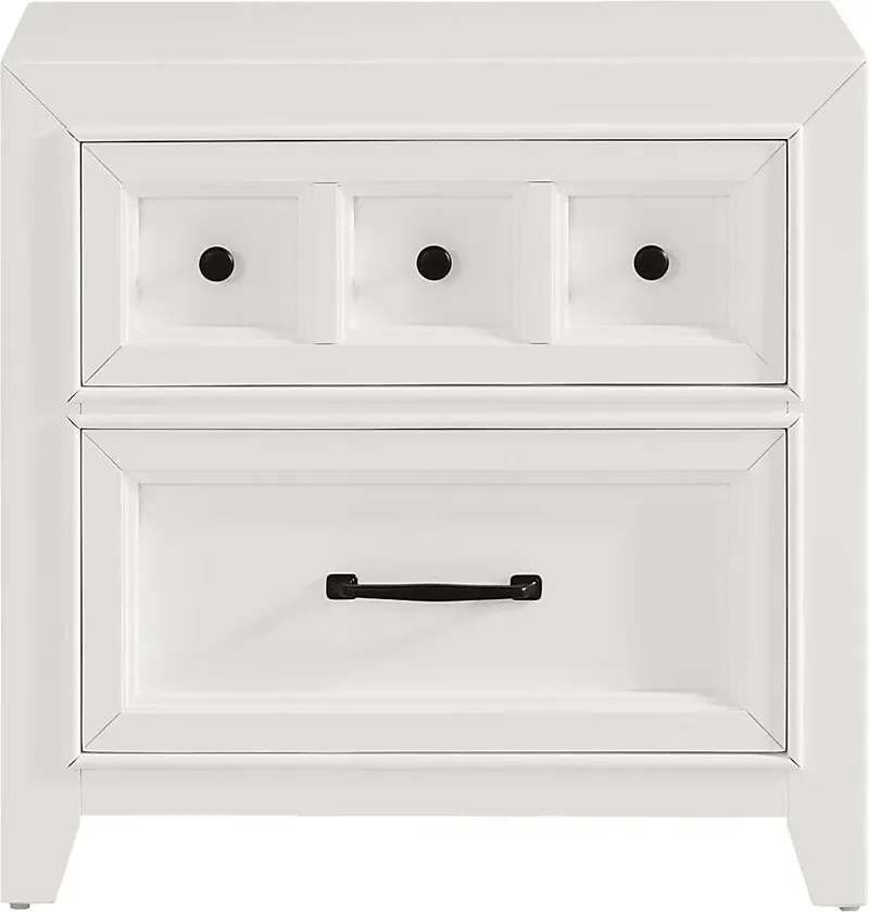 Owings Mill White Nightstand