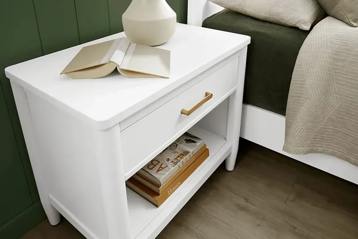 Modern Villa White Nightstand