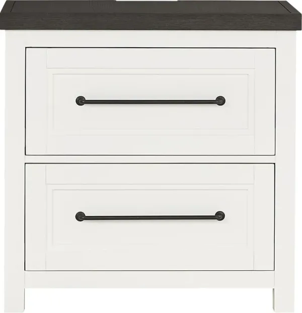 Tremblay Square White Nightstand