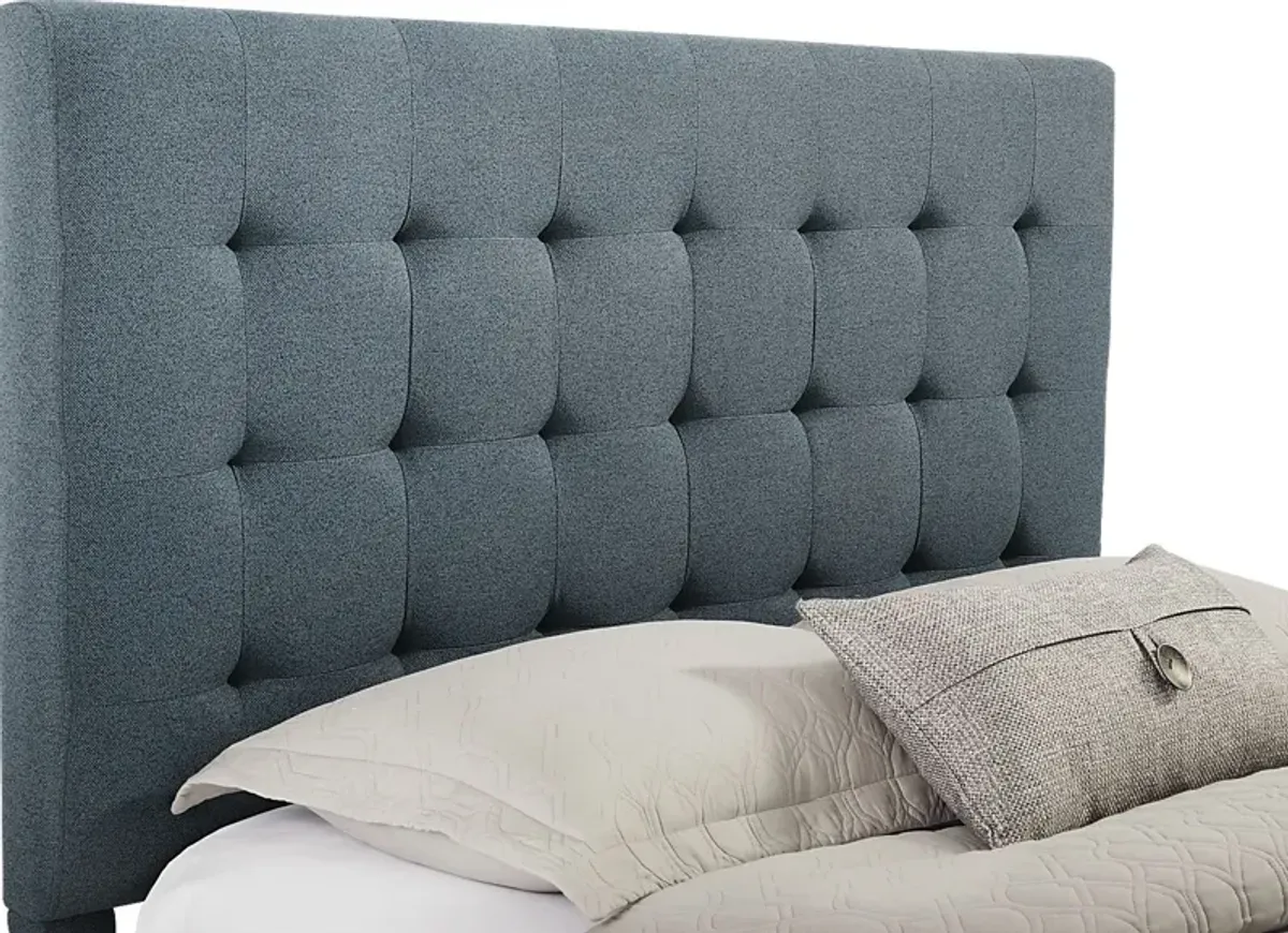 St. Marten Blue 3 Pc Queen Upholstered Bed