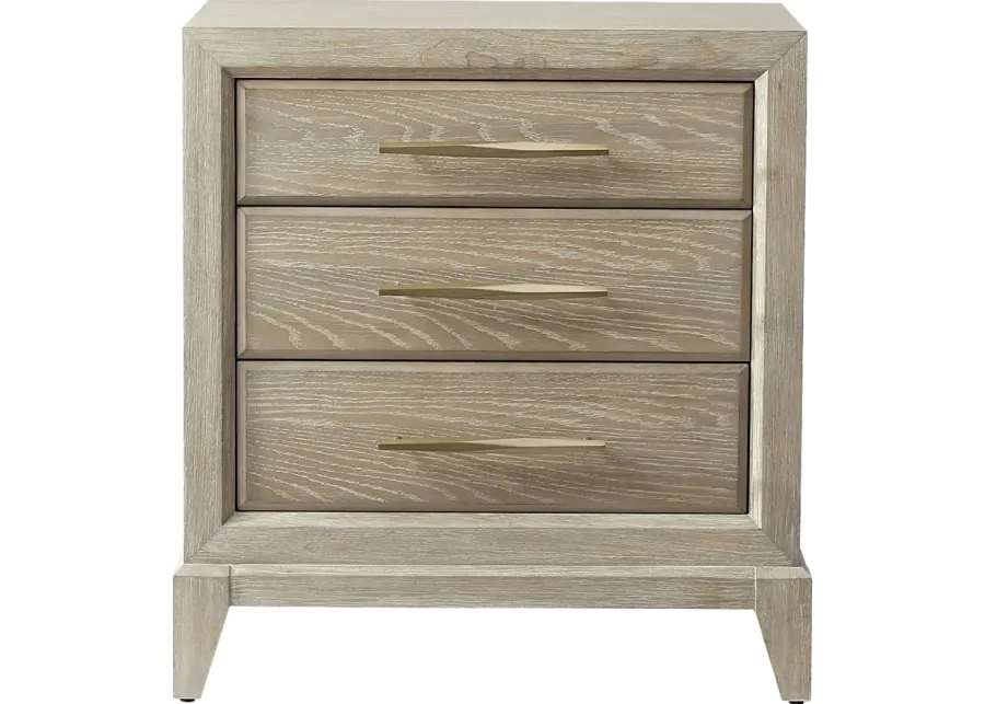 Kailey Park Light Oak 3 Drawer Nightstand