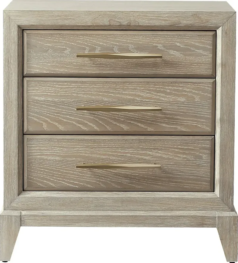 Kailey Park Light Oak 3 Drawer Nightstand