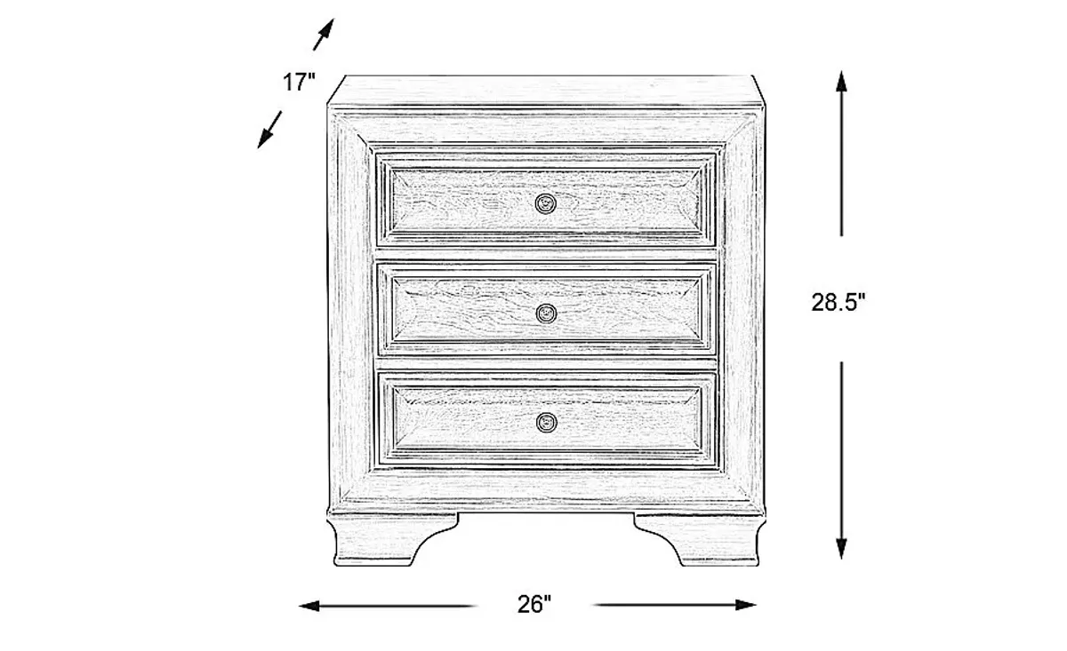 Mill Valley II Gray Nightstand