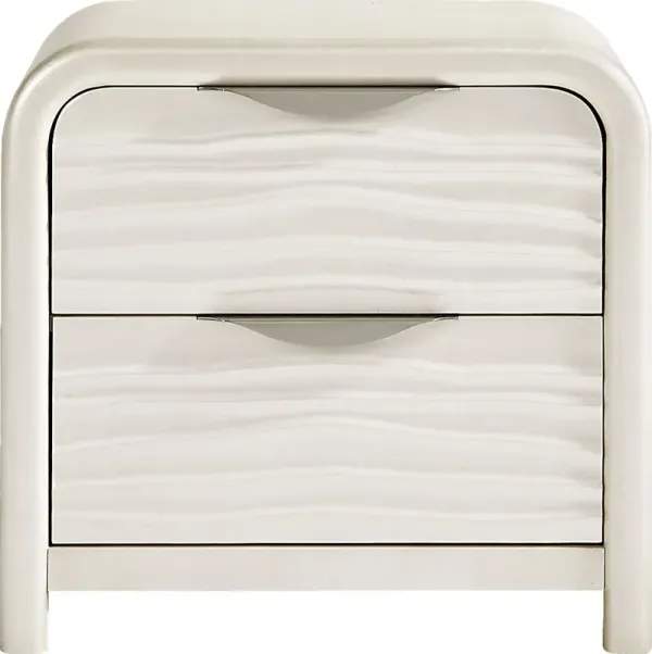 Point Loma White Two Drawer Nightstand