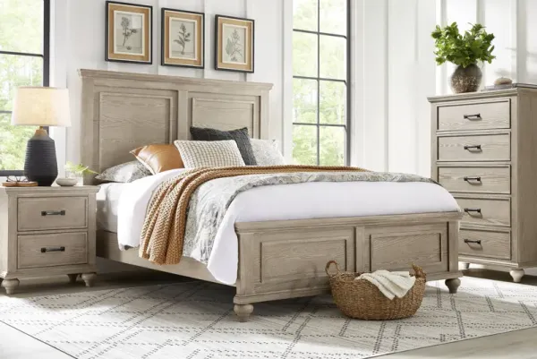 Ridgefield Natural 5 Pc Queen Panel Bedroom