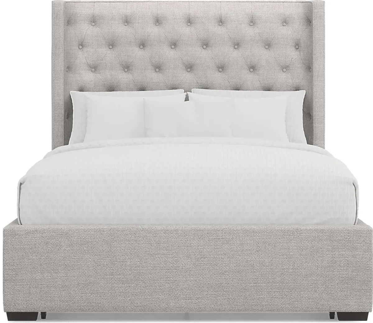 Harlow Hill Light Gray 3 Pc Queen Upholstered Storage Bed